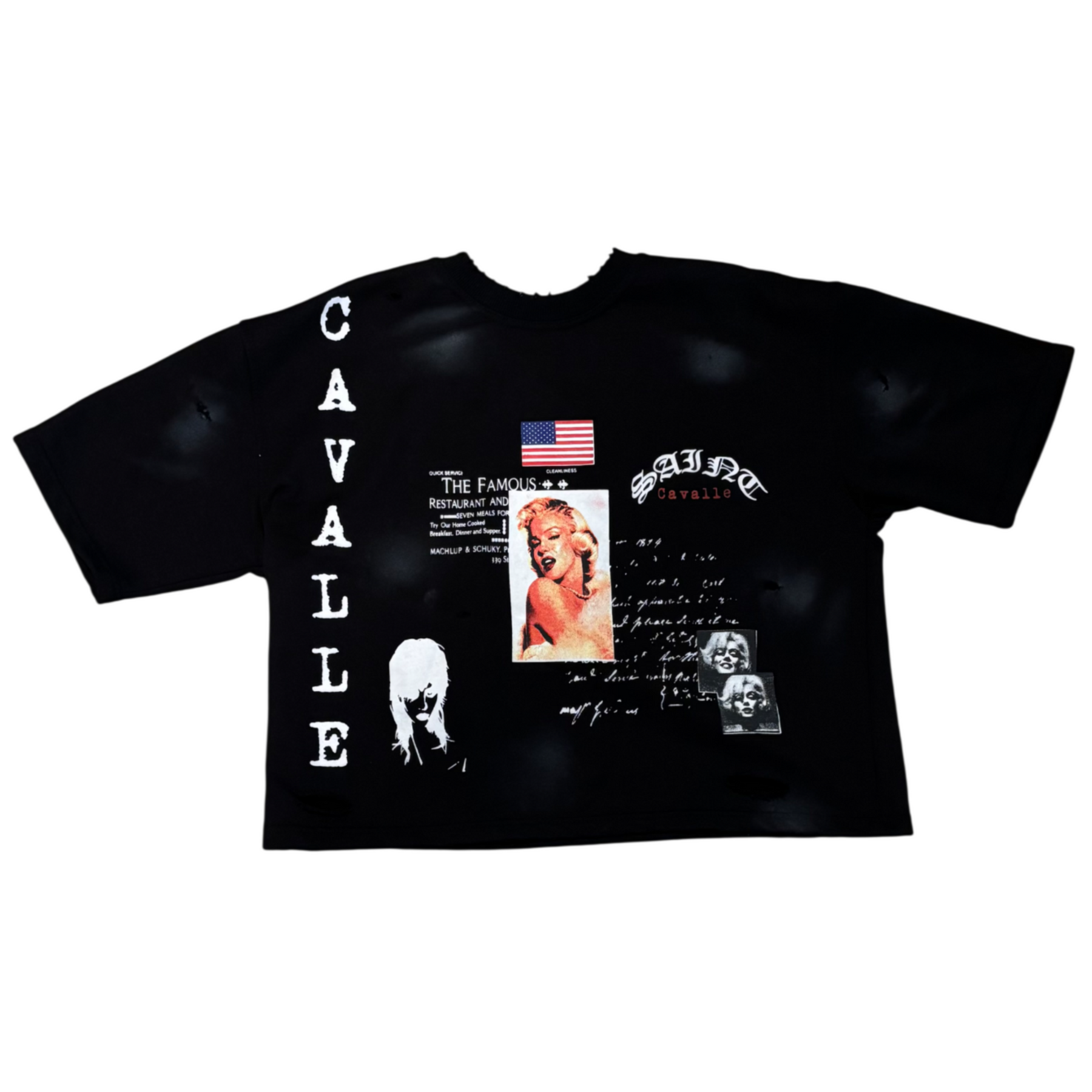 Dirty Monroe Cropped Tee (Black)