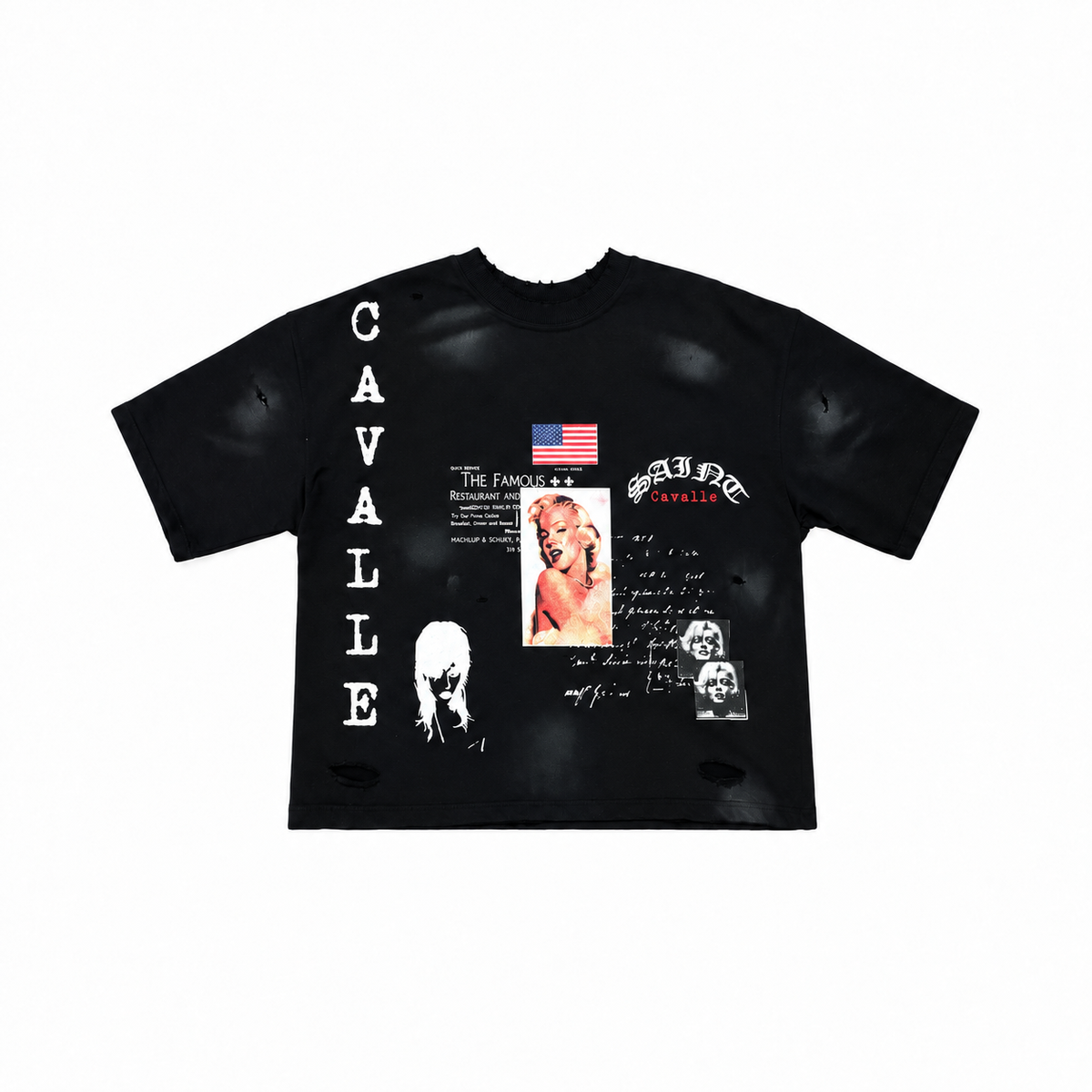 Dirty Monroe Cropped Tee (Black)