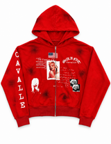 Dirty Monroe Zip-Up Jacket (RED)