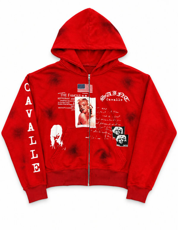 Dirty Monroe Zip-Up Jacket (RED)