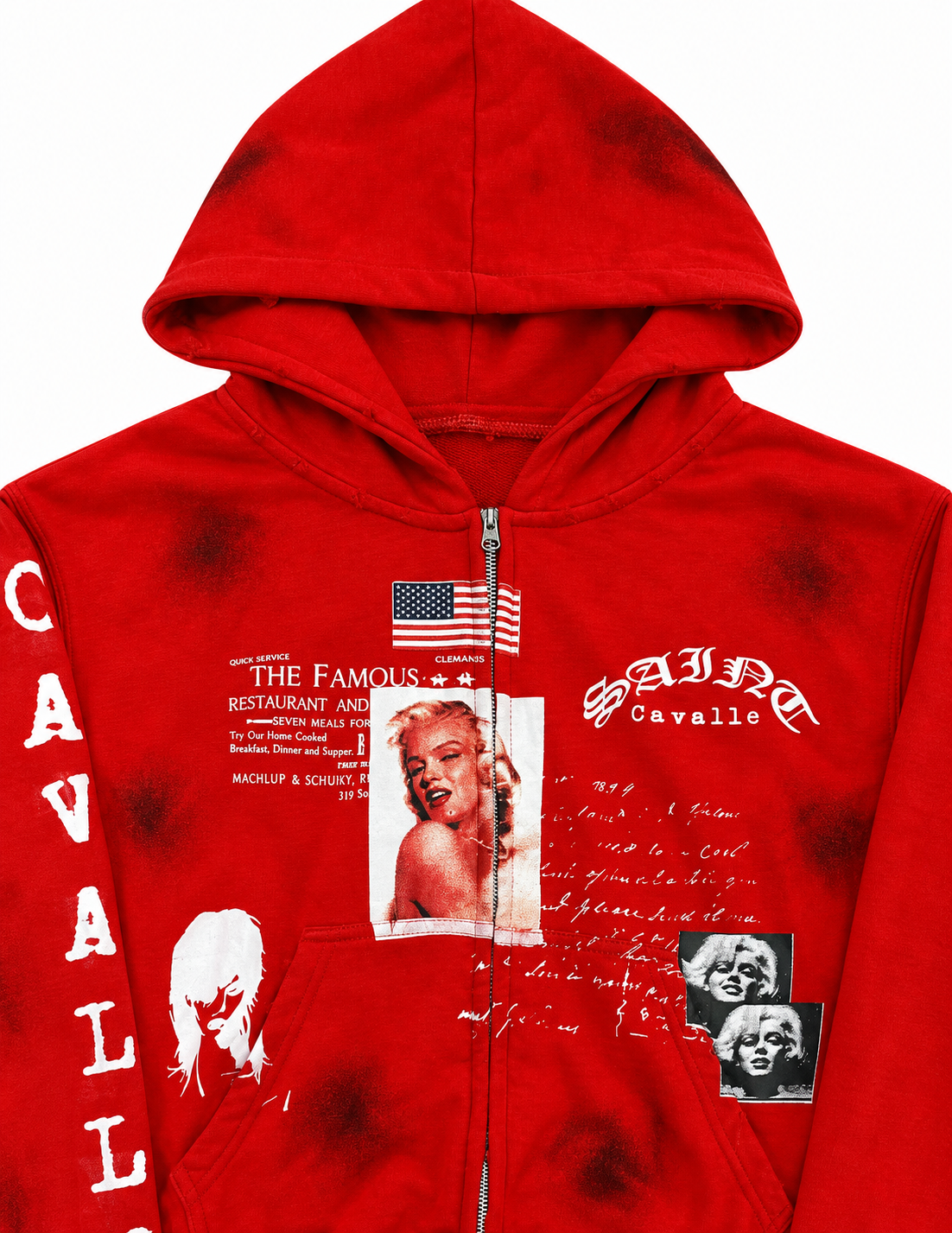 Dirty Monroe Zip-Up Jacket (RED)