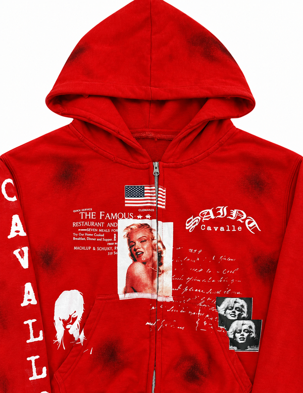 Dirty Monroe Zip-Up Jacket (RED)