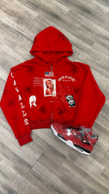 Dirty Monroe Zip-Up Jacket (RED)